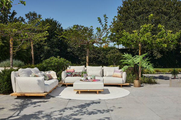 SUNS Bora 3-zits loungebank naturel gravel SUNS SUNS Bora 3-zits loungebank naturel gravel SUNS