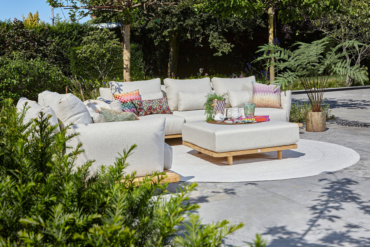 SUNS Bora 3-zits loungebank naturel gravel SUNS SUNS Bora 3-zits loungebank naturel gravel SUNS