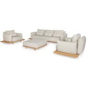 SUNS Bora stoel bank loungeset 4 delig naturel gravel SUNS