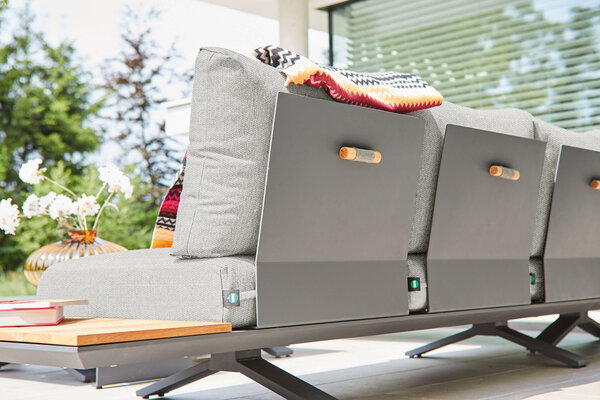 SUNS Stockholm hoek loungeset 3 delig matt royal grey soft grey mixed weave SUNS SUNS Stockholm hoek loungeset 3 delig matt royal grey soft grey mixed weave SUNS