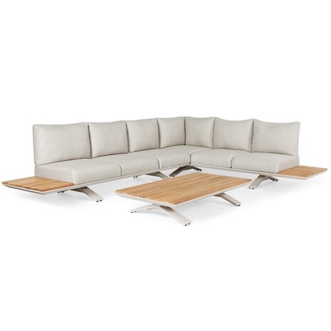 SUNS Stockholm hoek loungeset 3 delig camel sand naturel mixed weave SUNS SUNS Stockholm hoek loungeset 3 delig camel sand naturel mixed weave SUNS