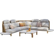 AVH-Collectie Showroommodel Melbourne hoek loungeset 4 delig aluminium lichtgrijs