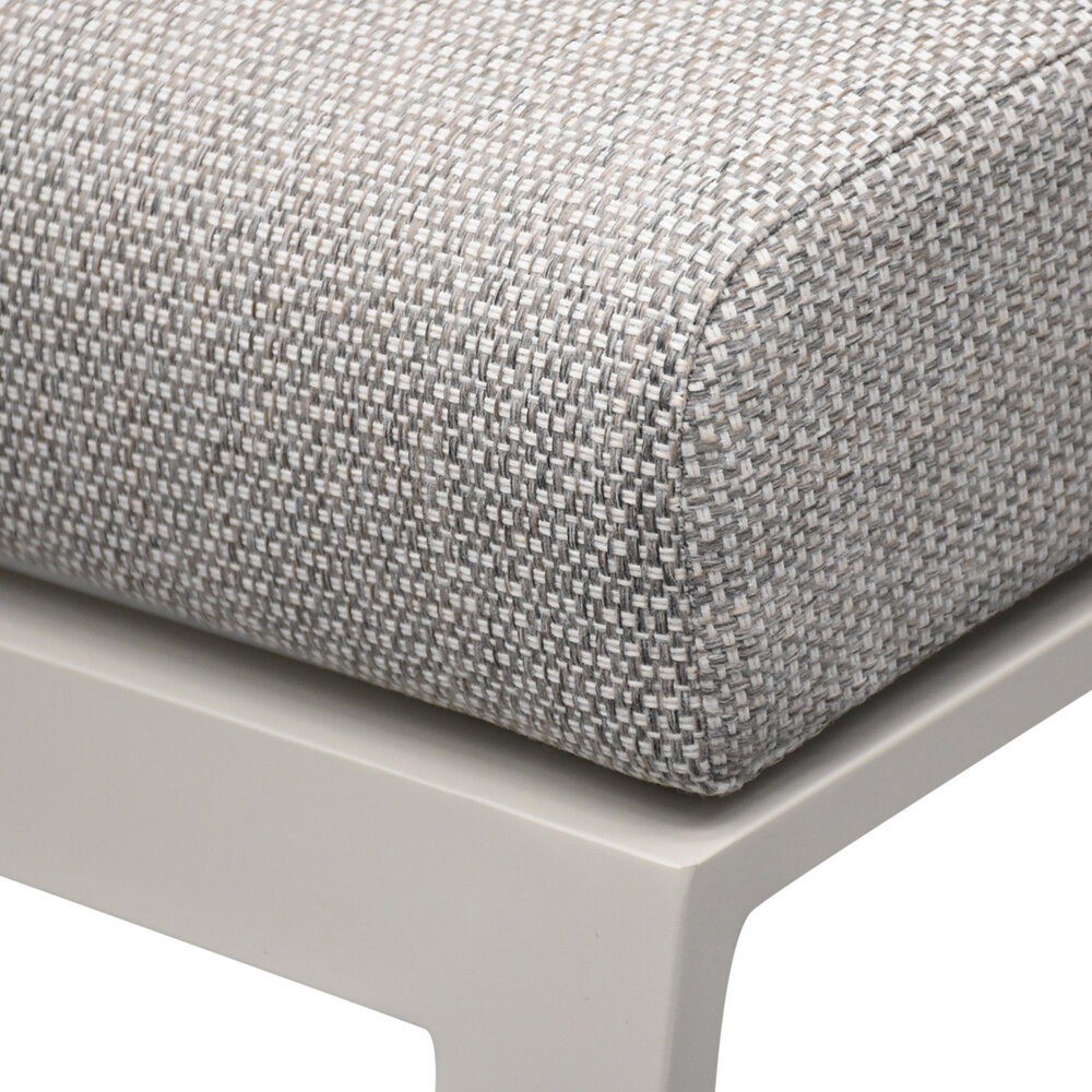 AVH-Collectie Barolo voetenbank latte aluminium AVH-Collectie Barolo voetenbank latte aluminium