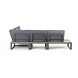 AVH-Collectie Faro hoek loungeset modulair 6 delig antraciet aluminium AVH-Collectie Faro hoek loungeset modulair 6 delig antraciet aluminium
