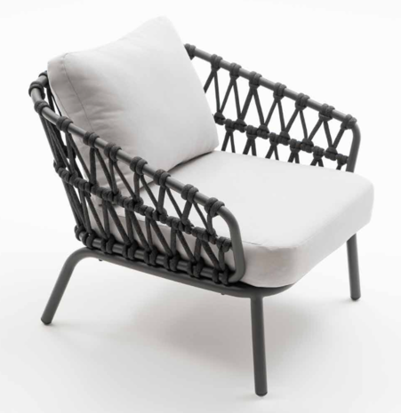 AVH-Collectie Elegant stoel bank loungeset 4 delig antraciet rope AVH-Collectie Elegant stoel bank loungeset 4 delig antraciet rope