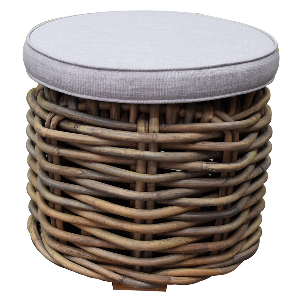 AVH-Collectie Sumatra kleine ronde tafel met kussen naturel rotan southend AVH-Collectie Sumatra kleine ronde tafel met kussen naturel rotan southend