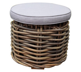 AVH-Collectie Sumatra kleine ronde tafel met kussen naturel rotan southend AVH-Collectie Sumatra kleine ronde tafel met kussen naturel rotan southend