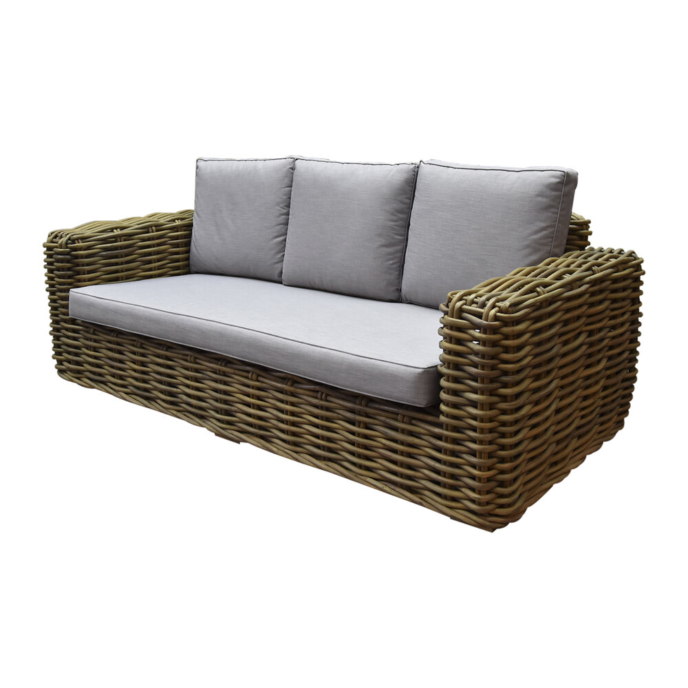 AVH-Collectie Sumatra 3-zitsbank naturel rotan southend AVH-Collectie Sumatra 3-zitsbank naturel rotan southend