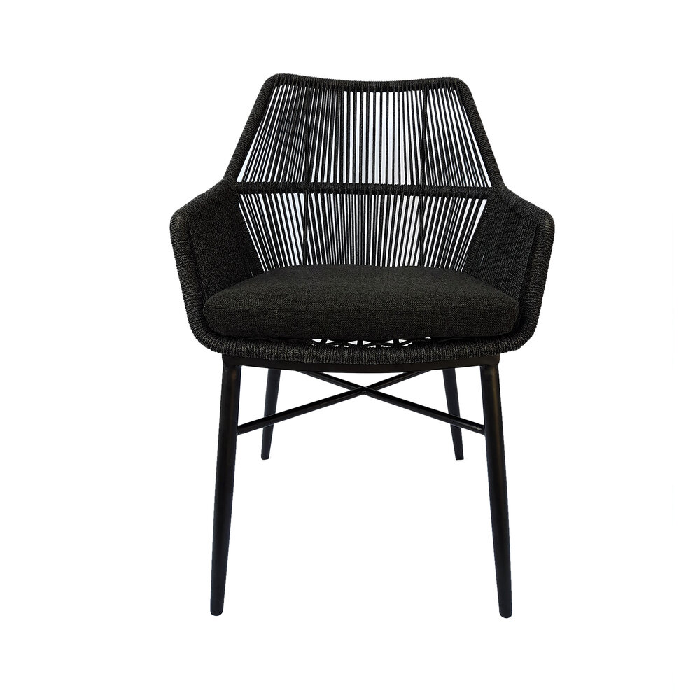 AVH-Collectie Set van 4 Chianti dining tuinstoel zwart rope AVH-Collectie Set van 4 Chianti dining tuinstoel zwart rope