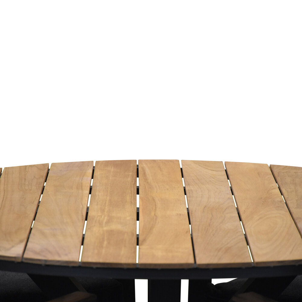 AVH-Collectie Quincy malaga dining tuinset 120xH75 cm rond 5 delig teak AVH-Collectie Quincy malaga dining tuinset 120xH75 cm rond 5 delig teak