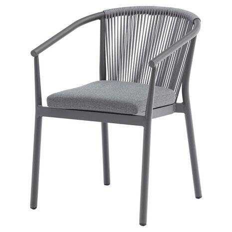 AVH-Collectie Quincy Apollo dining tuinset 120xH75 cm rond 5 delig polywood