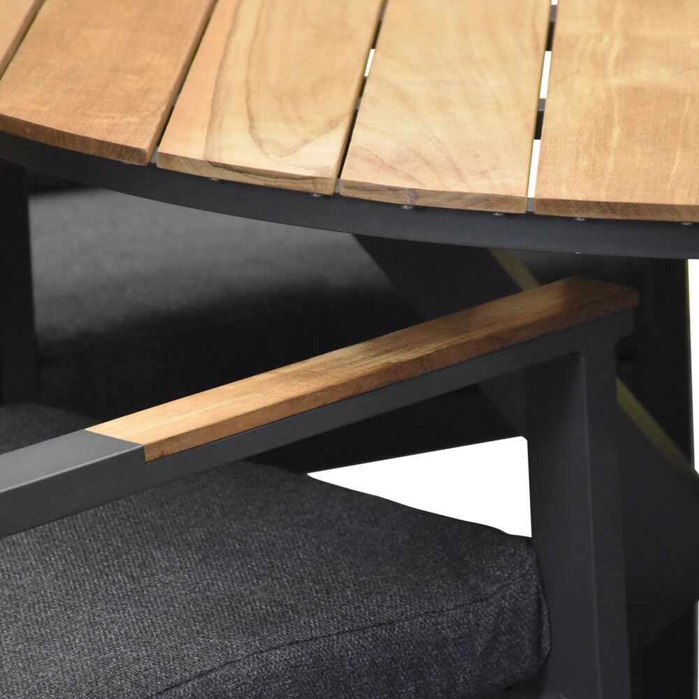 AVH-Collectie Quincy Costa Rica dining tuinset 120xH75cm rond 5 delig antraciet AVH-Collectie Quincy Costa Rica dining tuinset 120xH75cm rond 5 delig antraciet