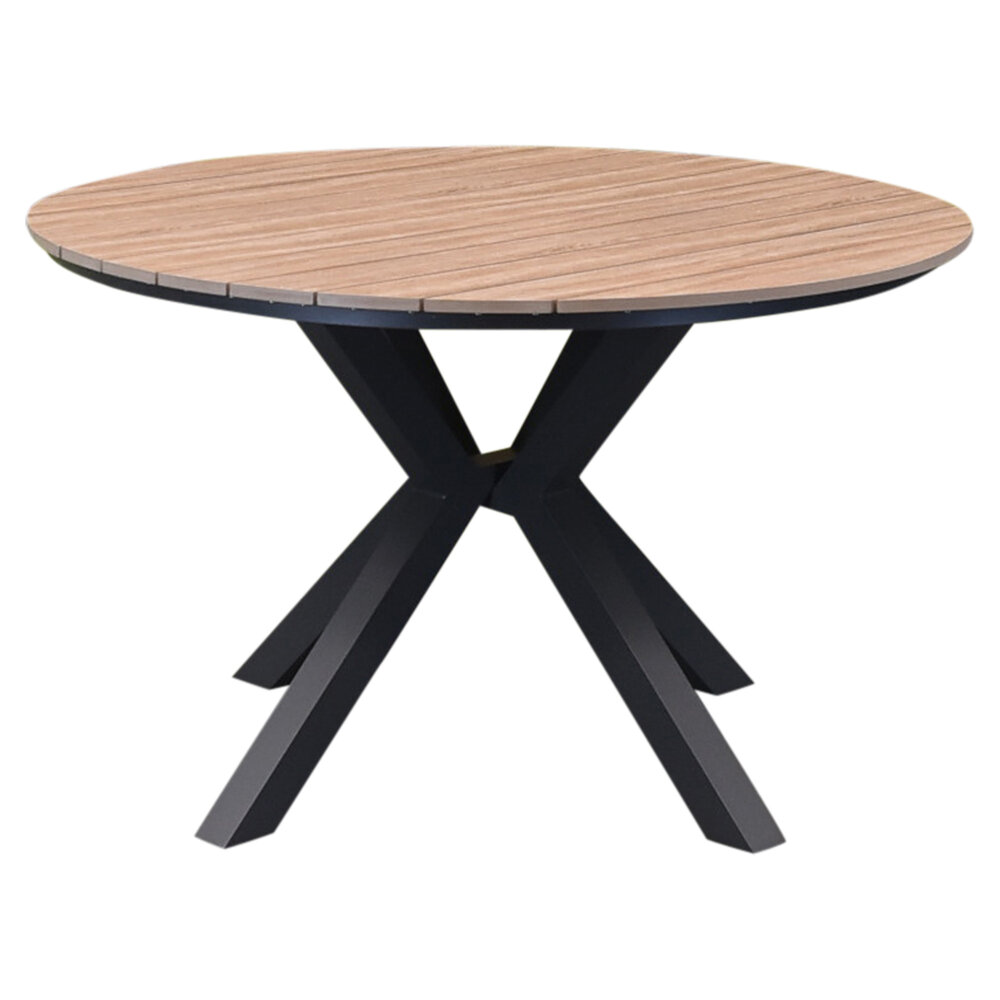 AVH-Collectie Quincy Lissabon dining tuinset 120xH75 cm rond 5 delig polywood AVH-Collectie Quincy Lissabon dining tuinset 120xH75 cm rond 5 delig polywood