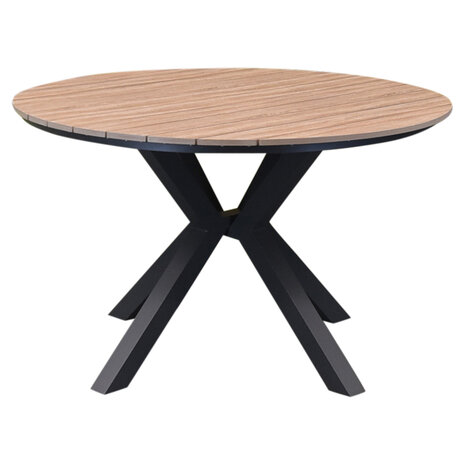 AVH-Collectie Quincy Lissabon dining tuinset 120xH75 cm rond 5 delig polywood AVH-Collectie Quincy Lissabon dining tuinset 120xH75 cm rond 5 delig polywood