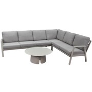 AVH-Collectie Barolo hoek loungeset 4 delig aluminium latte zand