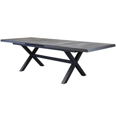 AVH-Collectie San Diego uitschuifbare dining tuintafel 204-264x100xH74 cm met kruispoot antraciet AVH-Collectie San Diego uitschuifbare dining tuintafel 204-264x100xH74 cm met kruispoot antraciet
