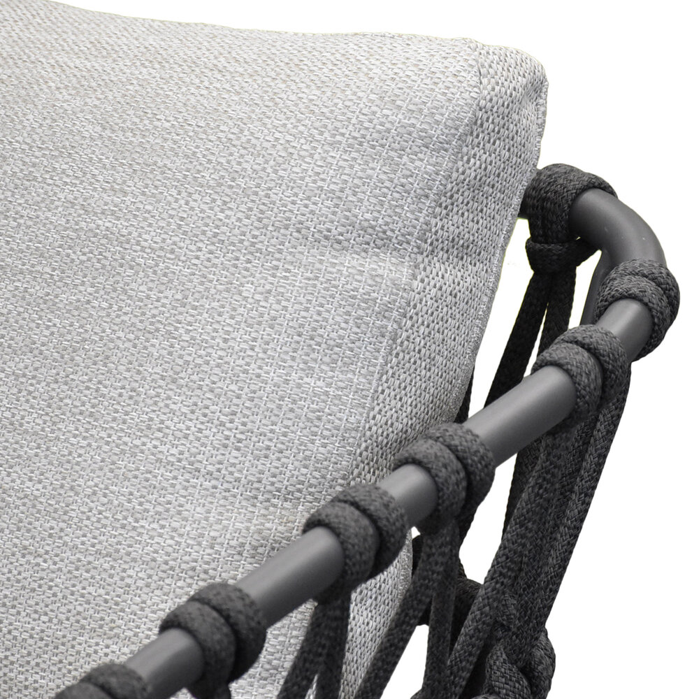 AVH-Collectie Elegant stoel bank loungeset 4 delig antraciet rope AVH-Collectie Elegant stoel bank loungeset 4 delig antraciet rope