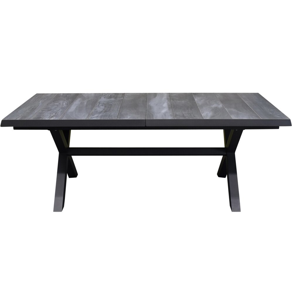 AVH-Collectie San Diego uitschuifbare dining tuintafel 204-264x100xH74 cm met kruispoot antraciet AVH-Collectie San Diego uitschuifbare dining tuintafel 204-264x100xH74 cm met kruispoot antraciet