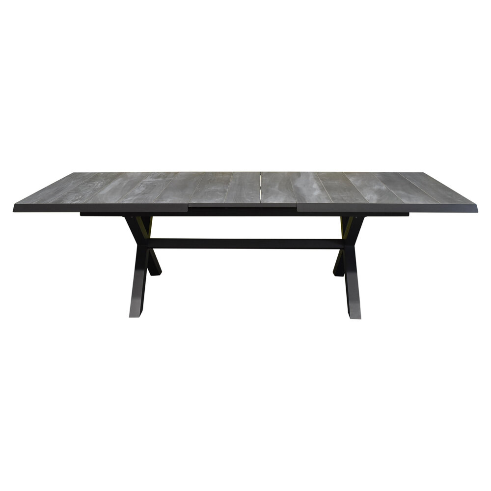 AVH-Collectie San Diego uitschuifbare dining tuintafel 204-264x100xH74 cm met kruispoot antraciet AVH-Collectie San Diego uitschuifbare dining tuintafel 204-264x100xH74 cm met kruispoot antraciet