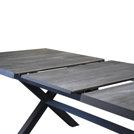 AVH-Collectie San Diego uitschuifbare dining tuintafel 204-264x100xH74 cm met kruispoot antraciet AVH-Collectie San Diego uitschuifbare dining tuintafel 204-264x100xH74 cm met kruispoot antraciet