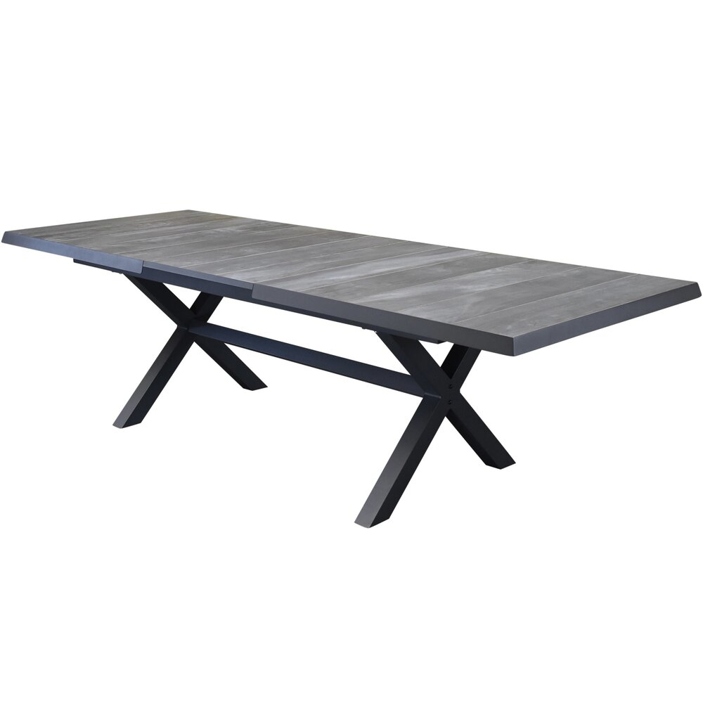AVH-Collectie San Diego uitschuifbare dining tuintafel 204-264x100xH74 cm met kruispoot antraciet AVH-Collectie San Diego uitschuifbare dining tuintafel 204-264x100xH74 cm met kruispoot antraciet