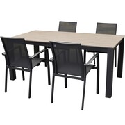 AVH-Collectie Malaga Sydney dining tuinset 180x92xH74 cm 5 delig polywood
