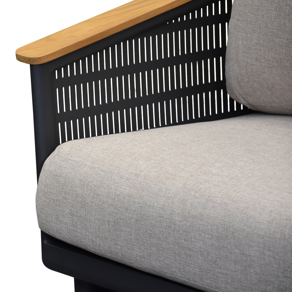 AVH-Collectie Lattice 3-zitsbank aluminium antraciet