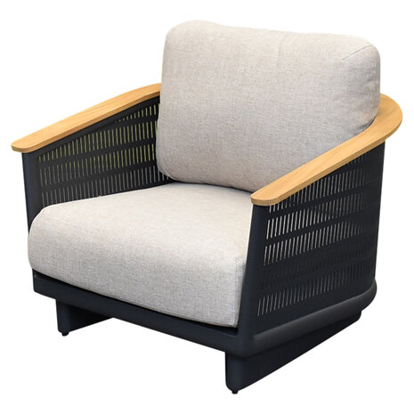 AVH-Collectie Showroommodel Lattice stoel bank loungeset 5 delig aluminium antraciet