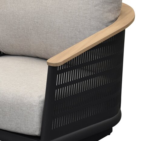 AVH-Collectie Lattice stoel bank loungeset 5 delig aluminium antraciet AVH-Collectie Lattice stoel bank loungeset 5 delig aluminium antraciet