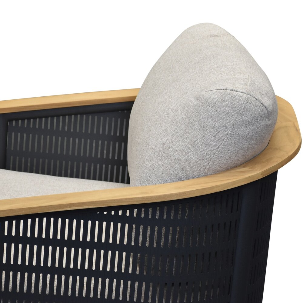 AVH-Collectie Showroommodel Lattice stoel bank loungeset 5 delig aluminium antraciet