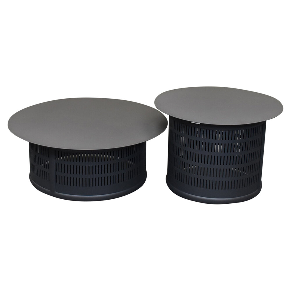 AVH-Collectie Lattice stoel bank loungeset 5 delig aluminium antraciet AVH-Collectie Lattice stoel bank loungeset 5 delig aluminium antraciet