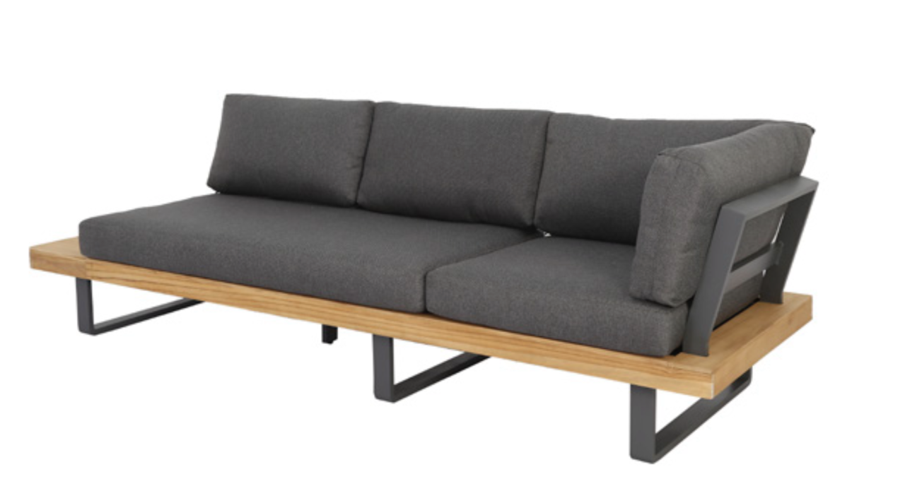 AVH-Collectie Manhattan hoek loungeset 3 delig aluminium teak AVH-Collectie Manhattan hoek loungeset 3 delig aluminium teak