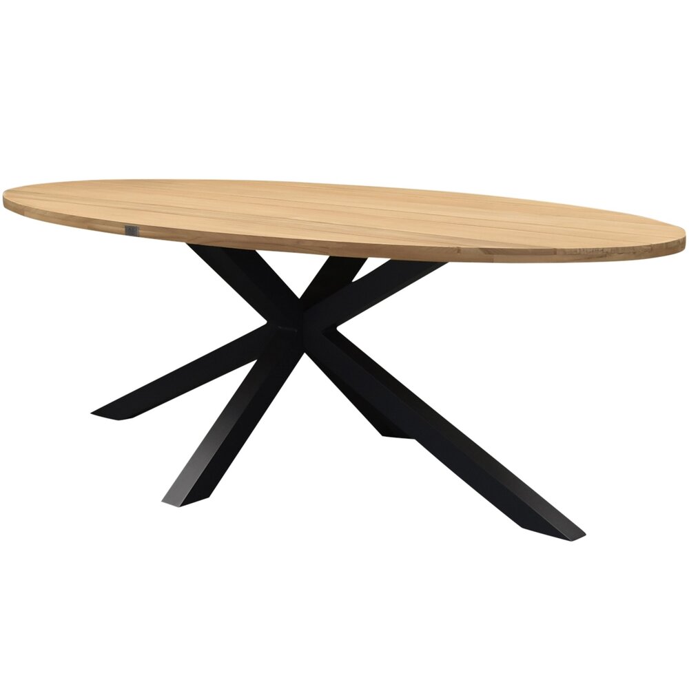 AVH-Collectie Zanzibar dining tuintafel 220x120 cm ovaal met teak blad AVH-Collectie Zanzibar dining tuintafel 220x120 cm ovaal met teak blad