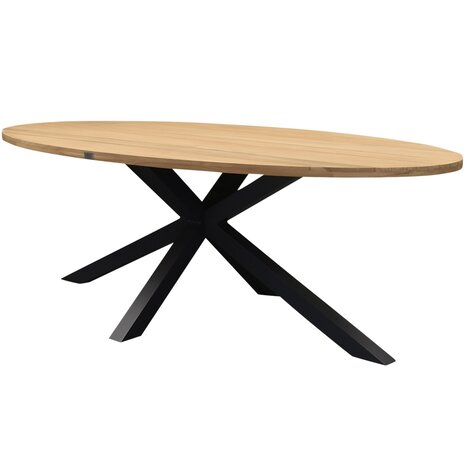 AVH-Collectie Zanzibar dining tuintafel 220x120 cm ovaal met teak blad AVH-Collectie Zanzibar dining tuintafel 220x120 cm ovaal met teak blad