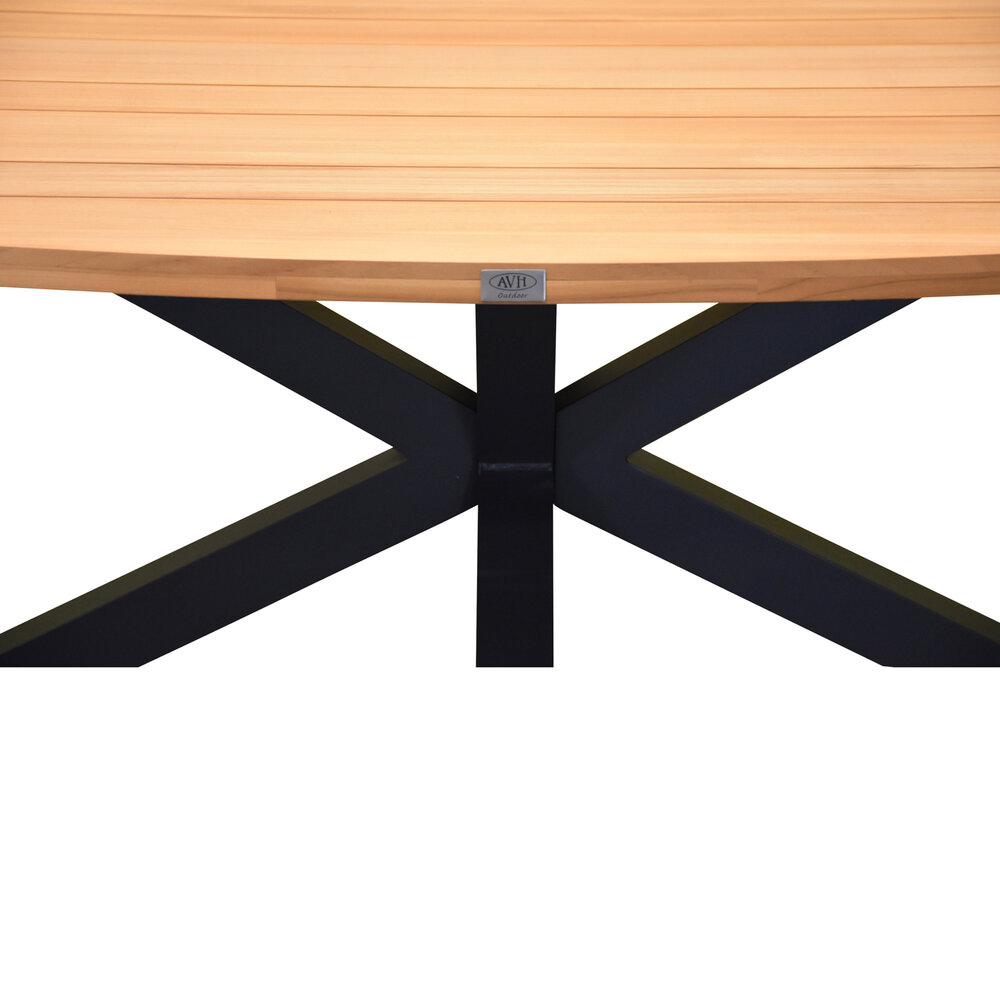 AVH-Collectie Zanzibar dining tuintafel 220x120 cm ovaal met teak blad AVH-Collectie Zanzibar dining tuintafel 220x120 cm ovaal met teak blad