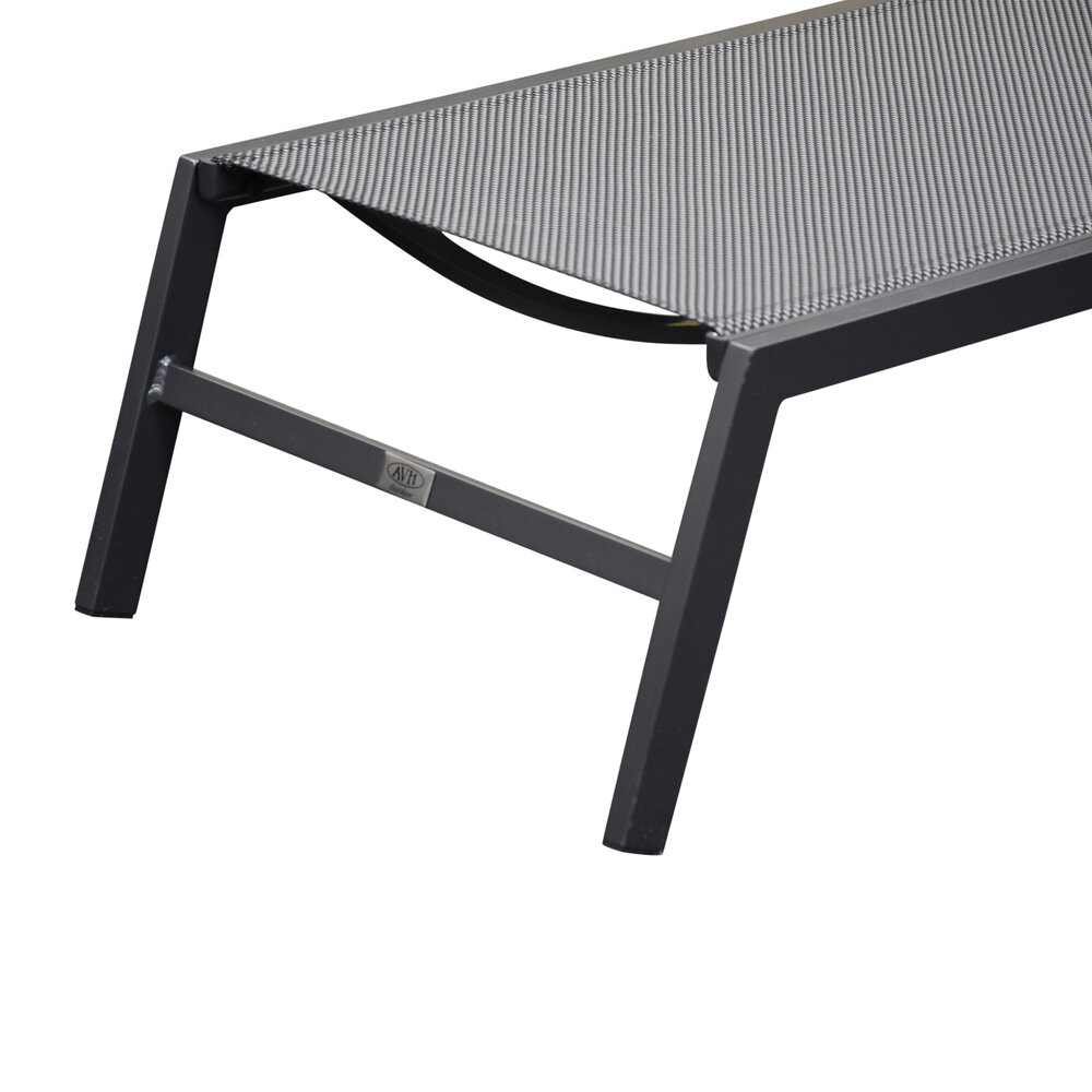 AVH-Collectie Hetty ligbed aluminium antraciet verstelbaar
