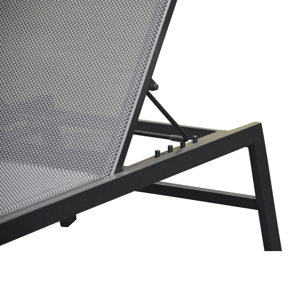 AVH-Collectie Hetty ligbed aluminium antraciet verstelbaar