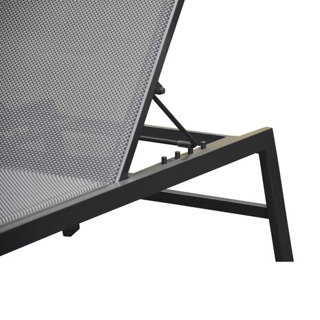 AVH-Collectie Hetty ligbed aluminium antraciet verstelbaar