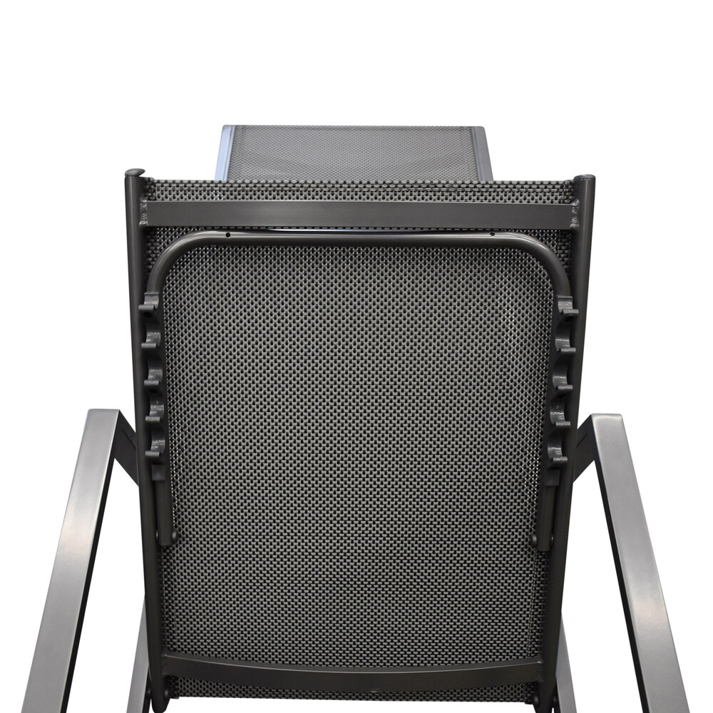 AVH-Collectie Henry ligbed aluminium antraciet verstelbaar met armleuningen AVH-Collectie Henry ligbed aluminium antraciet verstelbaar met armleuningen