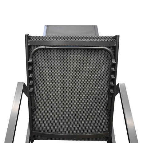 AVH-Collectie Henry ligbed aluminium antraciet verstelbaar met armleuningen AVH-Collectie Henry ligbed aluminium antraciet verstelbaar met armleuningen