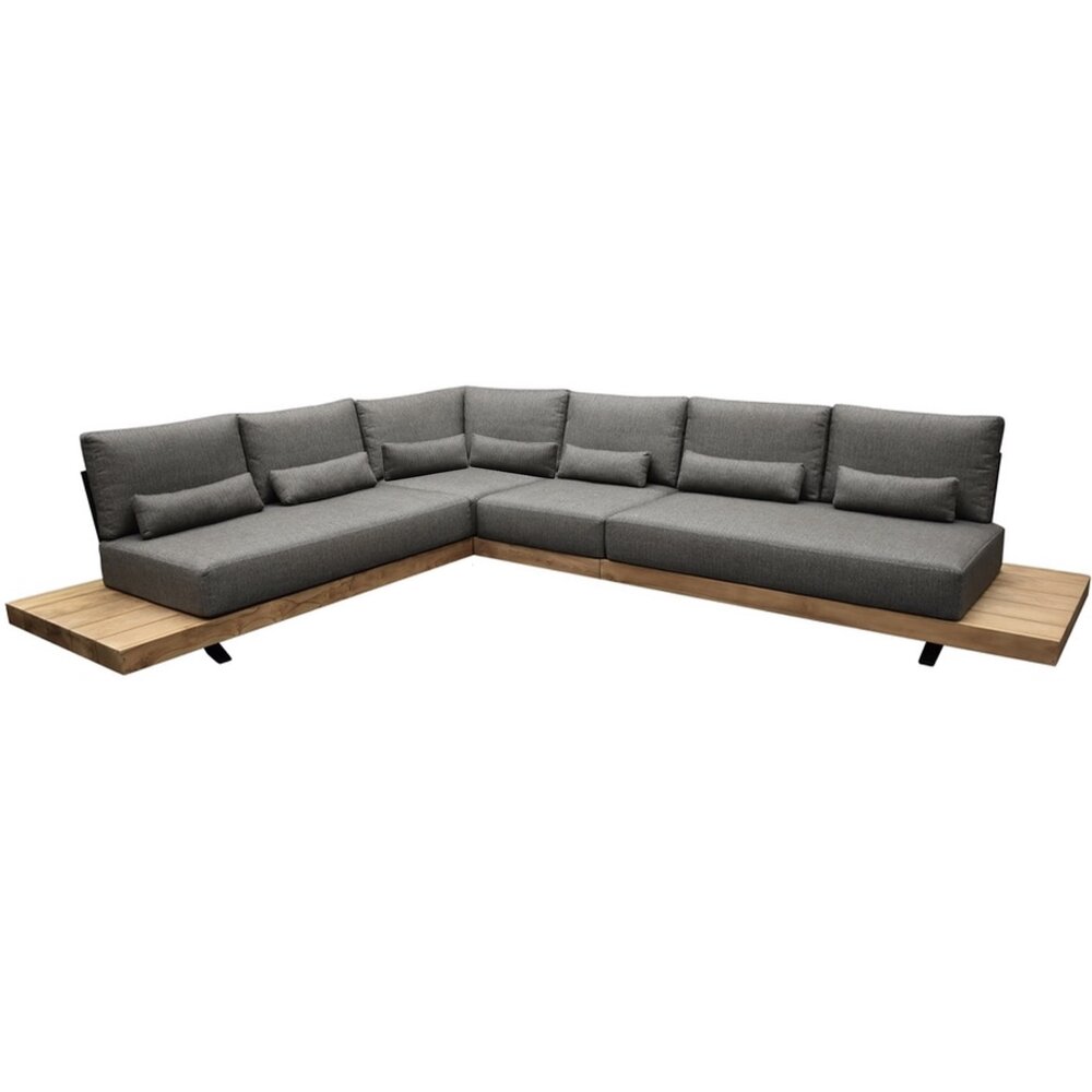 AVH-Collectie Robusto platform hoek loungeset 4 delig teak AVH-Collectie Robusto platform hoek loungeset 4 delig teak