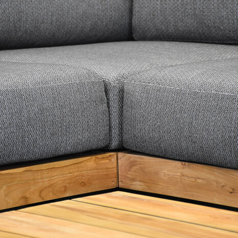 AVH-Collectie Robusto platform hoek loungeset 3 delig teak AVH-Collectie Robusto platform hoek loungeset 3 delig teak