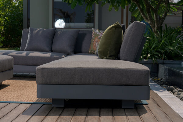 AVH-Collectie Santa Monica hoek loungeset 4 delig aluminium antraciet AVH-Collectie Santa Monica hoek loungeset 4 delig aluminium antraciet
