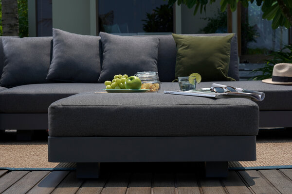 AVH-Collectie Santa Monica hoek loungeset 4 delig aluminium antraciet AVH-Collectie Santa Monica hoek loungeset 4 delig aluminium antraciet