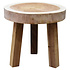 Boomstam krukje 47xH40 cm rond 3 poot - vierkante poten - bladdikte 8 cm Boomstam krukje 47xH40 cm rond 3 poot - vierkante poten - bladdikte 8 cm