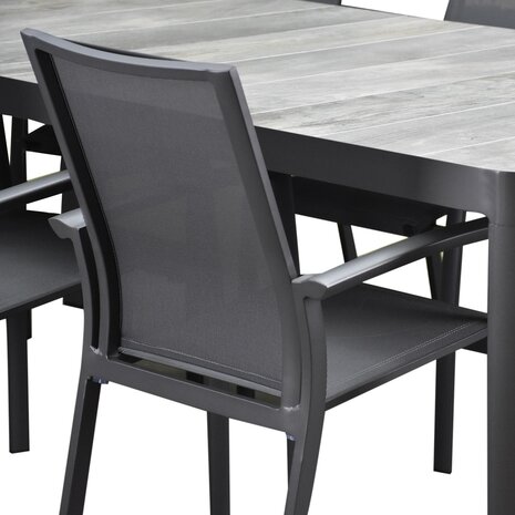 AVH-Collectie San Francisco Malaga dining tuinset 240x100xH76 cm 7 delig keramiek AVH-Collectie San Francisco Malaga dining tuinset 240x100xH76 cm 7 delig keramiek