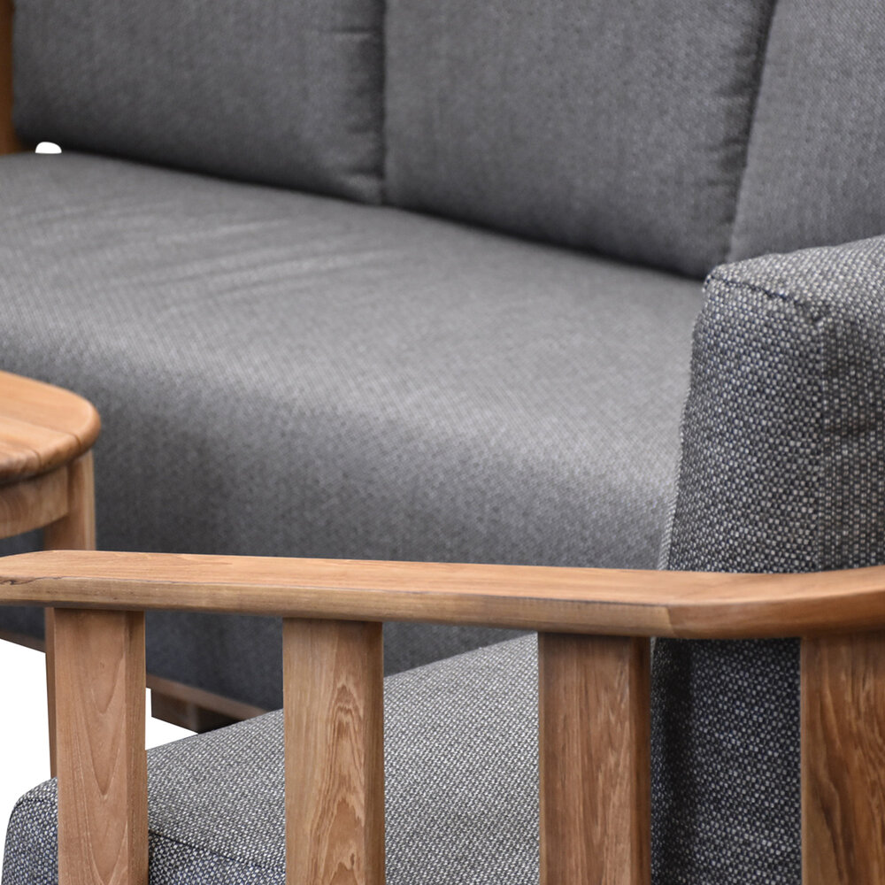 AVH-Collectie Milano stoel bank loungeset 4 delig teakhout AVH-Collectie Milano stoel bank loungeset 4 delig teakhout