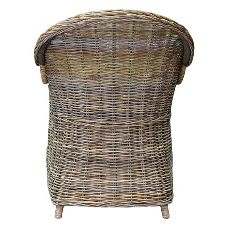 AVH-Collectie Macau dining tuinstoel met handgat naturel rotan - olefin black AVH-Collectie Macau dining tuinstoel met handgat naturel rotan - olefin black