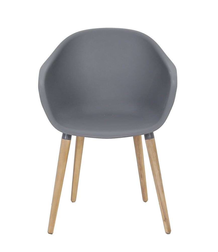 AVH-Collectie Set van 4 Swan dining kuipstoel grijs kunststof AVH-Collectie Set van 4 Swan dining kuipstoel grijs kunststof