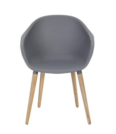 AVH-Collectie Set van 4 Swan dining kuipstoel grijs kunststof AVH-Collectie Set van 4 Swan dining kuipstoel grijs kunststof